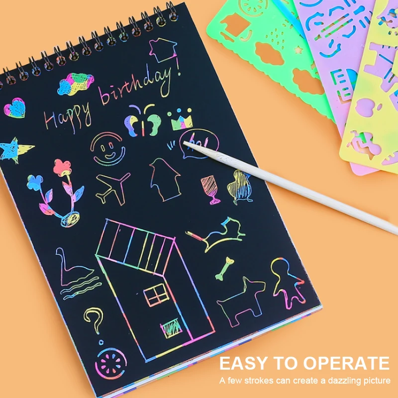 Drawing Book Scratch Painting Student Prizes Kindergarten Painting Scratch Paper