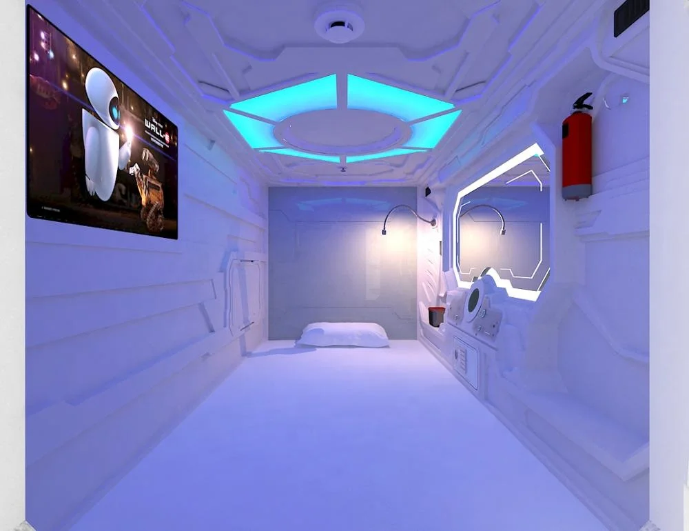 WE New Design Office School Sleeping Bunk Bed Pod ABS Cabin Vertical Capsule Bed For Sale