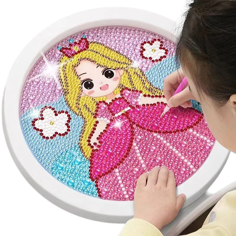 Newest Drawing toys for kids educational toys diy painting set white frame  5d diamond painting