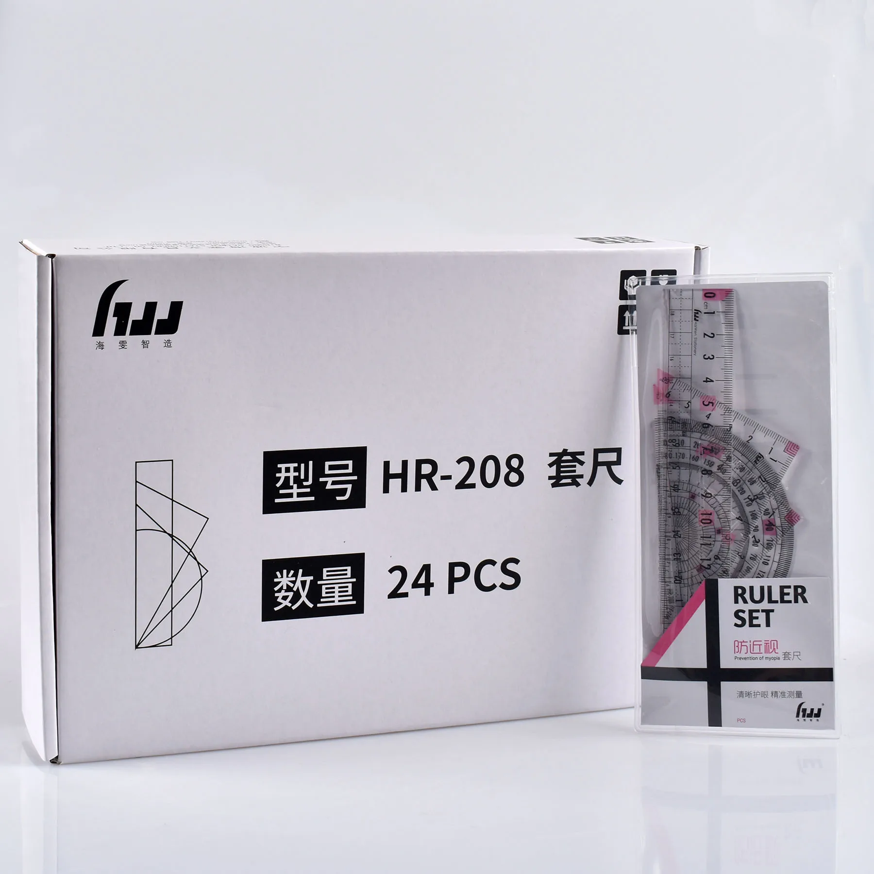 free sample  good perfect quality math set school supplies geometry tools 4pcs stationary ruler set for student