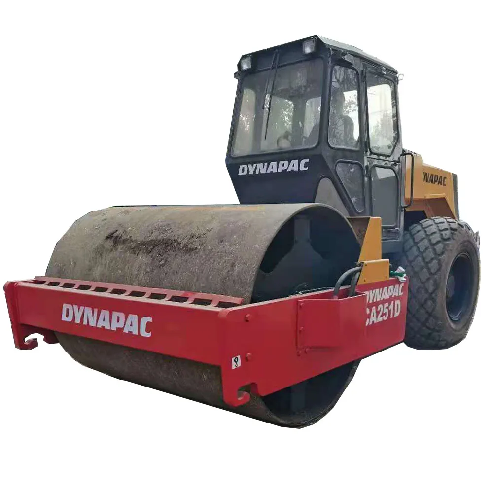 Горячая продажа 5450 мм x 2851 мм x 3395 мм Подержанный дорожный каток DynapacCA251D для продажи