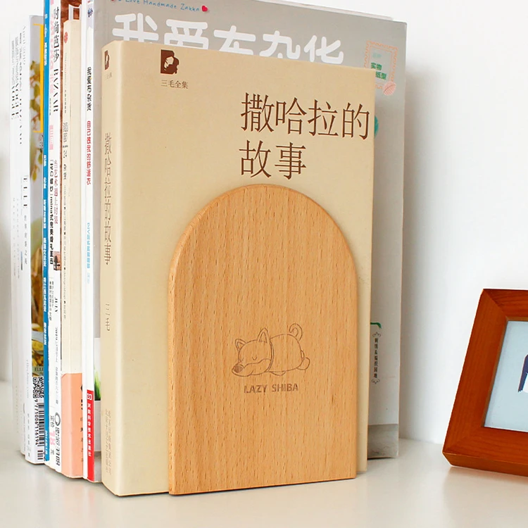  Оптовая продажа деревянная подставка для книг из бука с милыми
