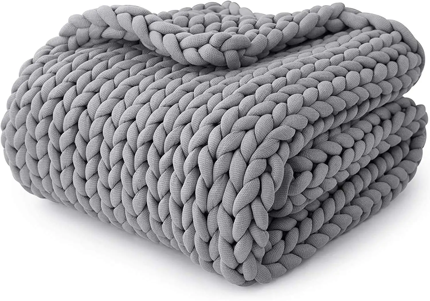 Home Decor Giant Yarn Throw Chunky Organic Braided Sensory Autism Knitted Weighted Blanket for Winter