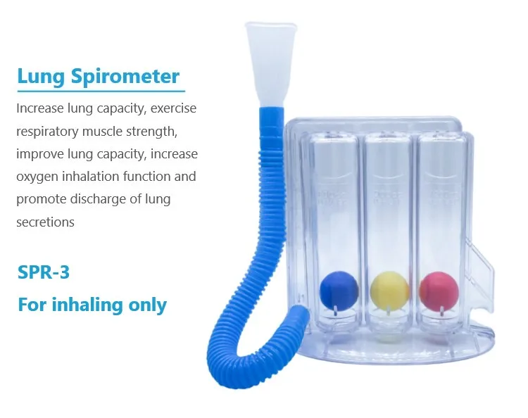 
Portable Medical Spirometer Breath Exerciser Disposable 3 Ball Spirometer for Lung Function Treatment 