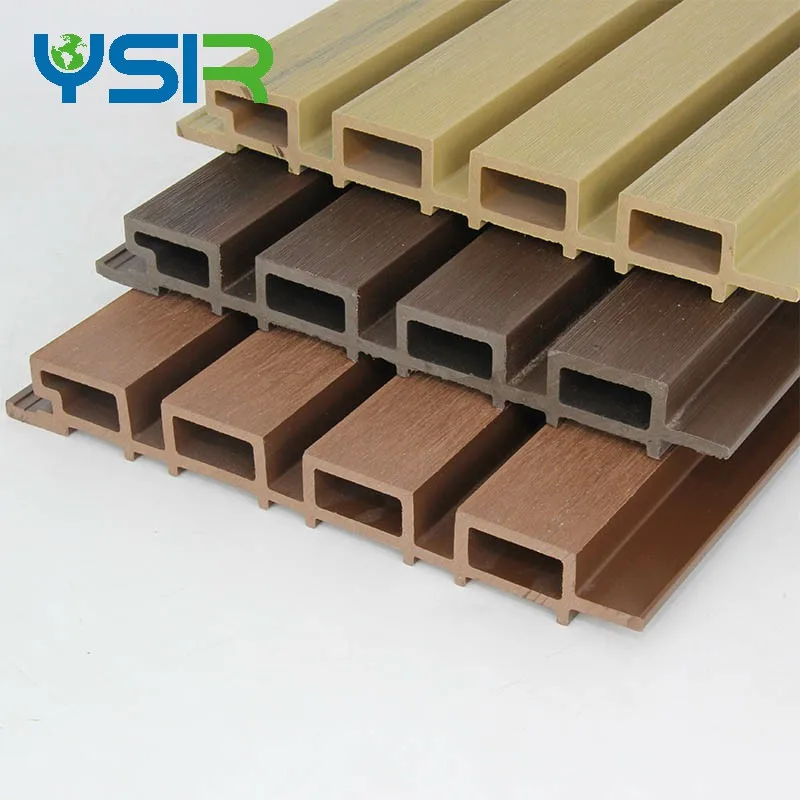 China Yansen waterproof UV resistant exterior wall decoration fluted co-extrusion WPC outdoor wall panel