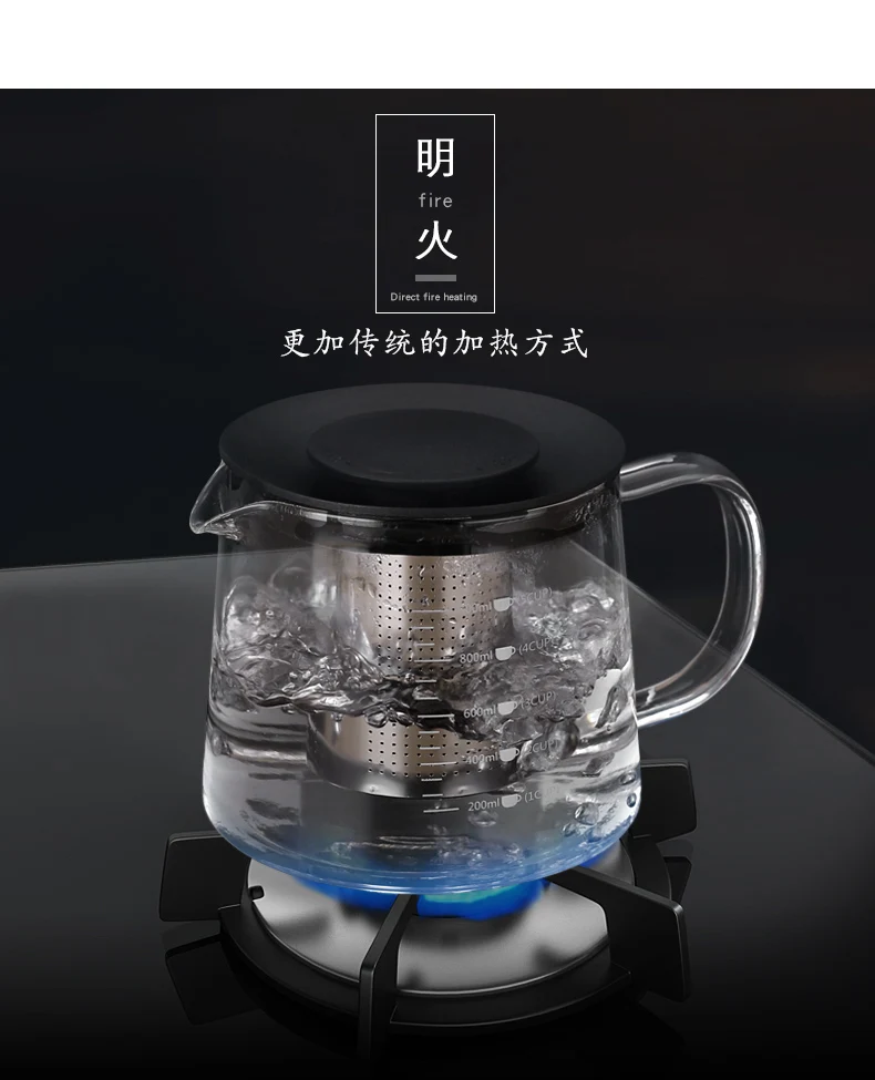 Borosilicate glass tea pot