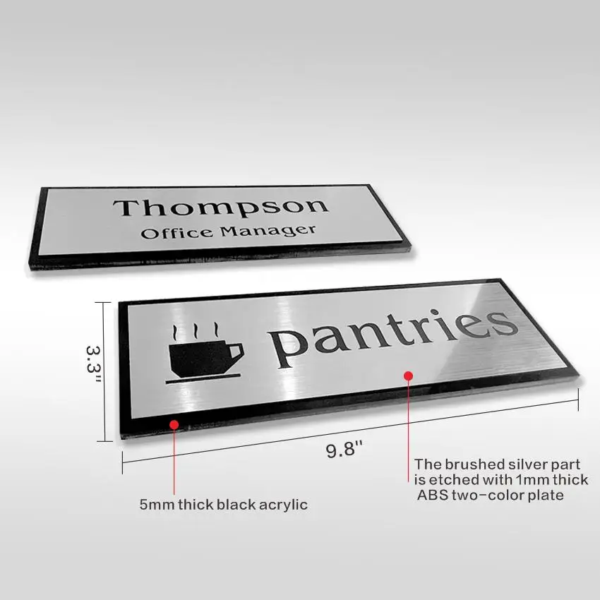 Factory Price Acrylic Plastic Door Signs Address Room Number Office Door sign Wall  Department Logo Suitable Door Sign Plate