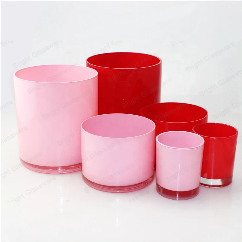 Wholesale 3 Wick Round Candles Holder 500ml 750ml 2000ml Clear Amber Large Glass Candle Bowls For Candle Making