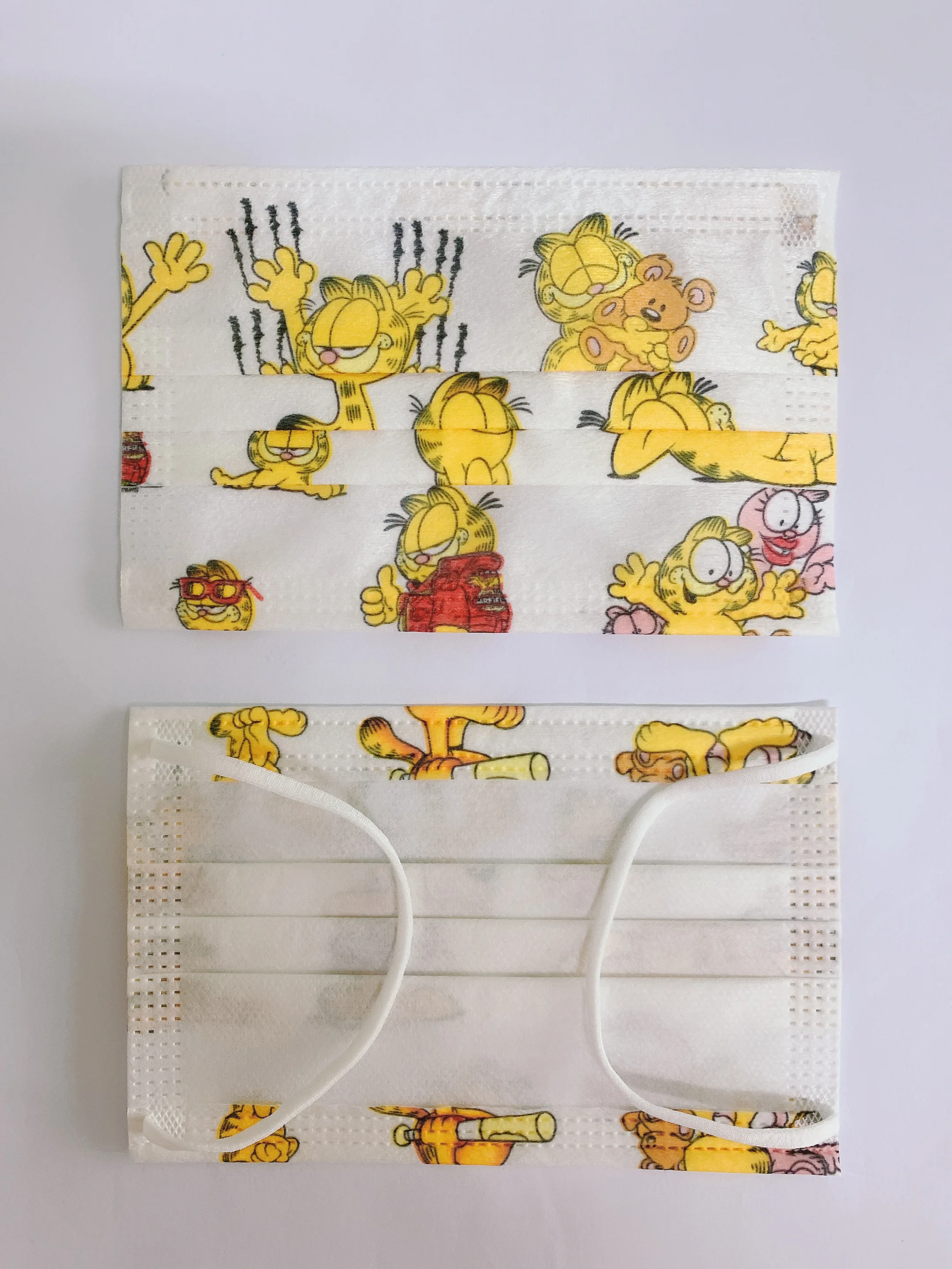 Cute Cartoon Printing 3 Layers Protective Masker Spunlance Fabric Disposable Face Mask for kids and adult