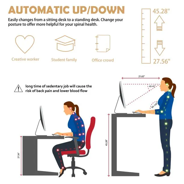 Office Furniture Computer  Laptop  Base Motorized Lifting Sit To Stand Smart Desk