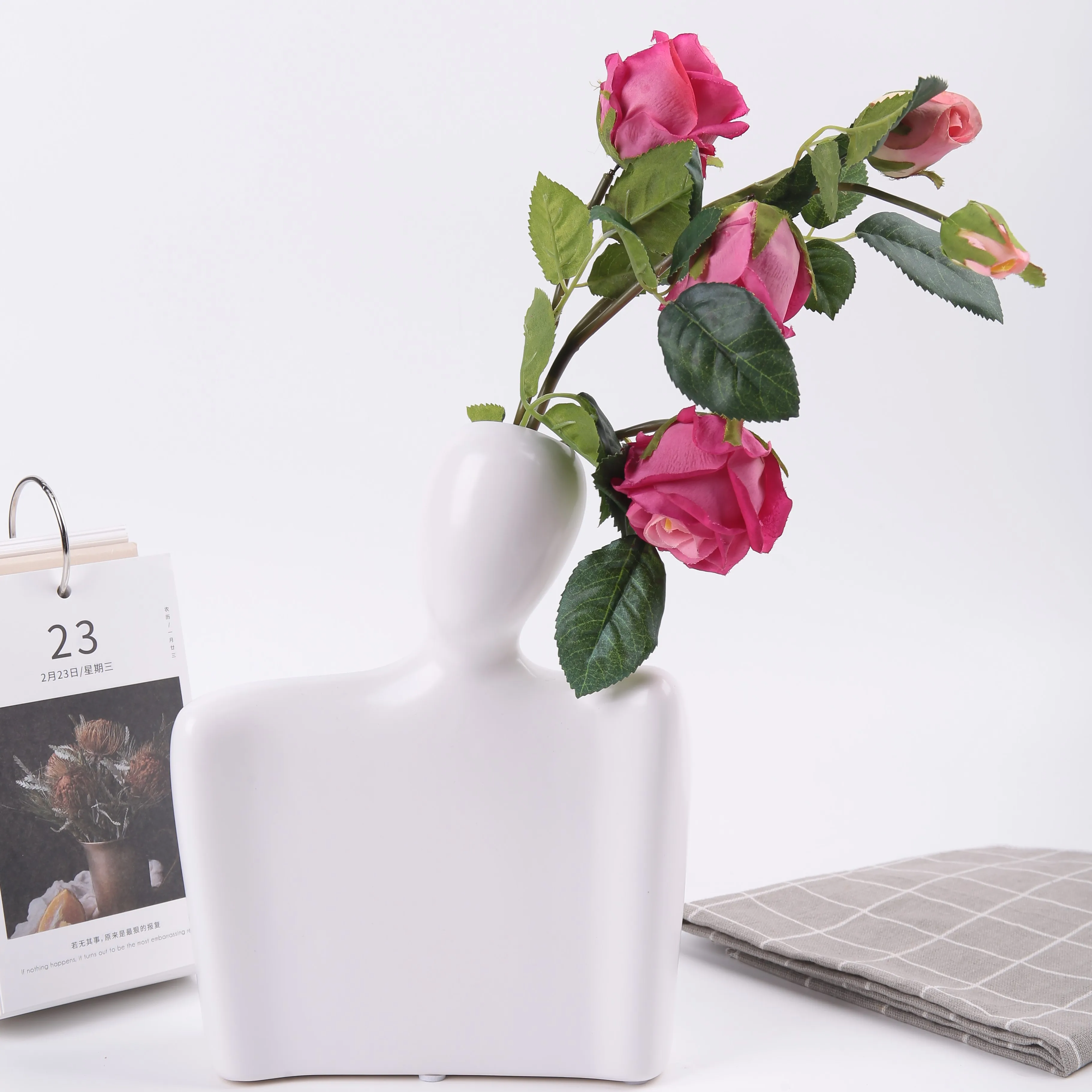 Couples design art decorative vaso wedding florero desktop arrangement nordic gold plated modern luxury vase