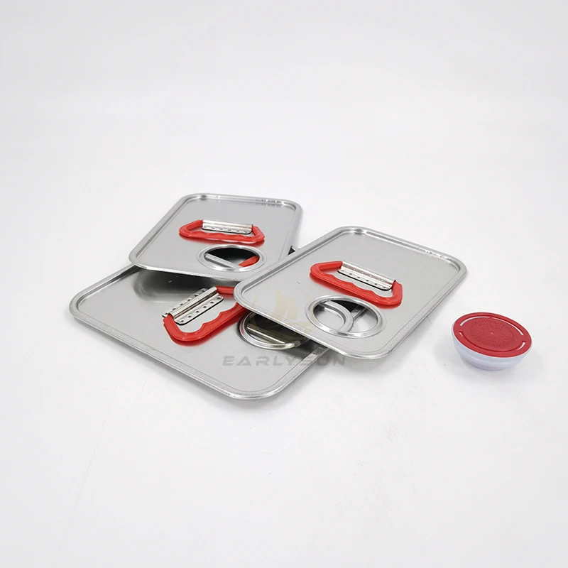 Custom  Tin Can Assembly Accessories Square Tin Can Top and Bottom Engine Oil Can Component