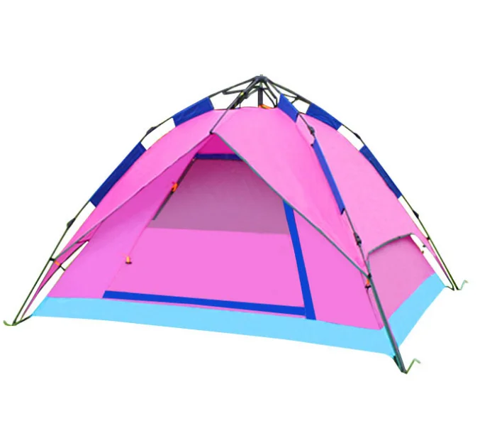 Fully automatic and super light double deck waterproof outdoor camping tent with two camping people