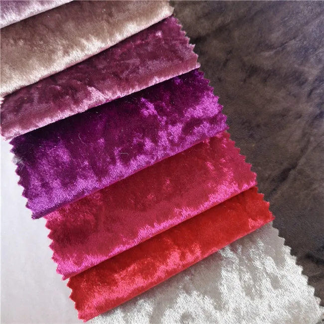 Custom upholstery ice velvet furniture textile superior quality crushed velvet fabric for sofa