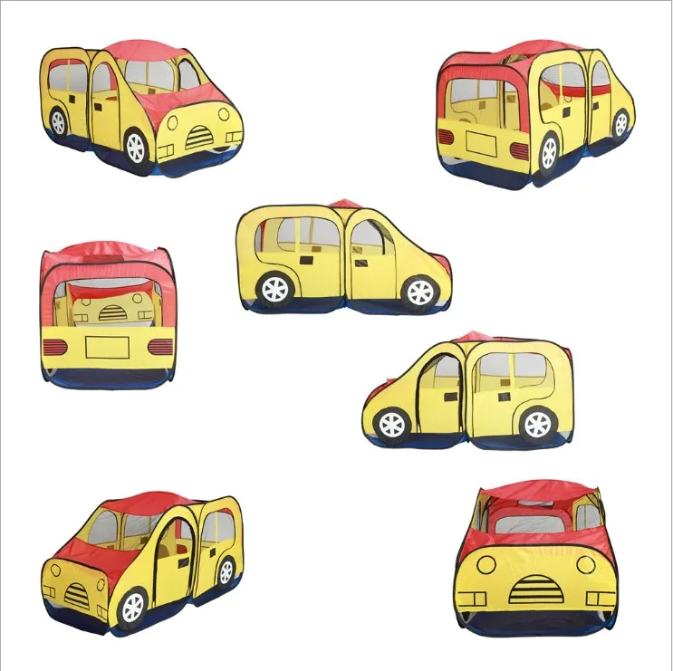 
Foldable Children Toys Tent Camping Playhouse Imaginative Fire Truck Design Indoor Baby Pop Up Tent 