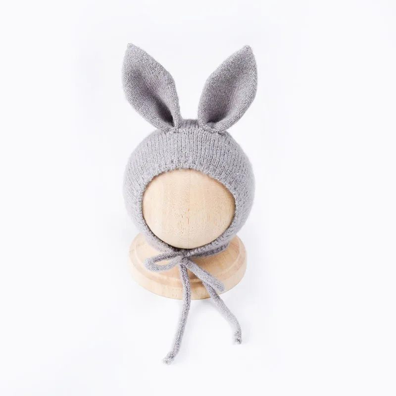 Rabbit shaped baby caps customized With ears caps for babies Cold proof baby beanie hat for newborn