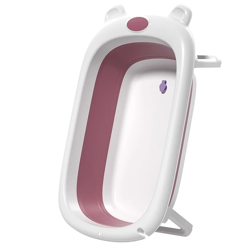 Amazon Hot Sale big size plastic toddler foldable bath tubs folding baby bathtub for kids