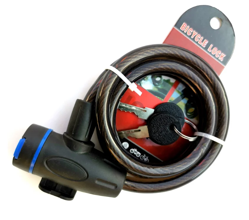 Защитный замок для горного велосипеда, стальной трос, ключ безопасности для дорожного и горного велосипеда, Аксессуары для велосипеда