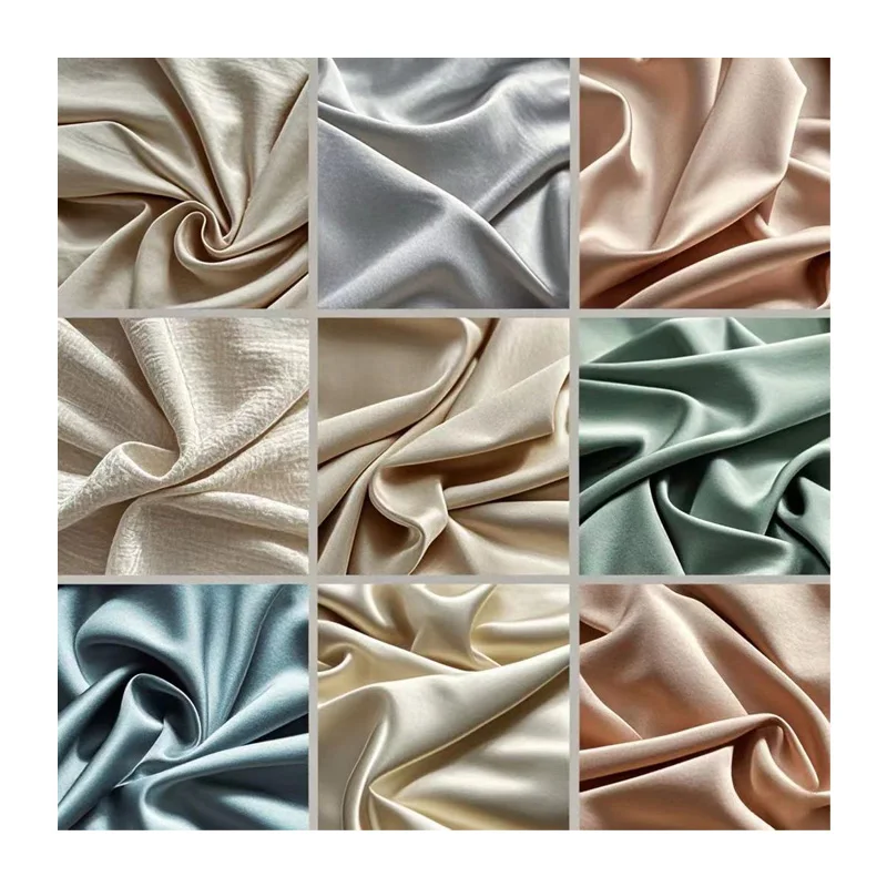 Wholesale 75GSM Fashion Duchess 100% Polyester Satin Fabric For Wedding Dress