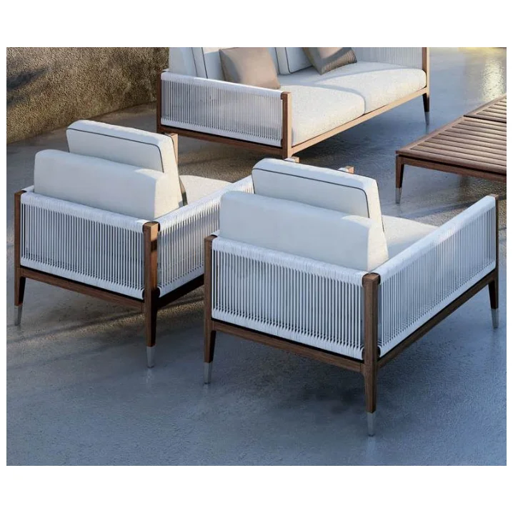  PE wicker rattan patio outdoor furniture L shape soft cushion garden sofa set with coffee