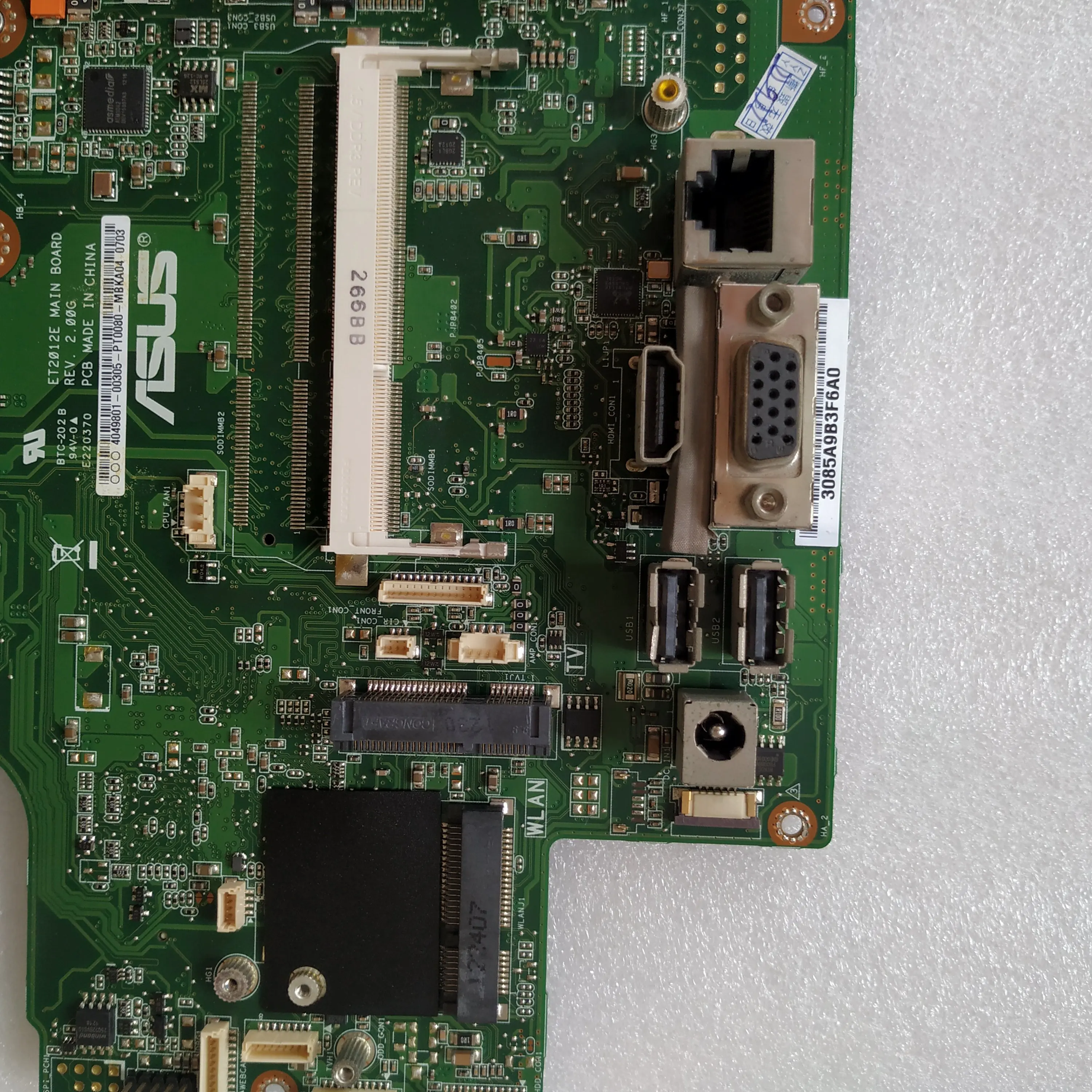 Cheap Laptop Motherboards Intel Price Repair Hot Sale Laptop Motherboard for Asus ET2012E 1155 DDR3 H61 Single Integrated AMD