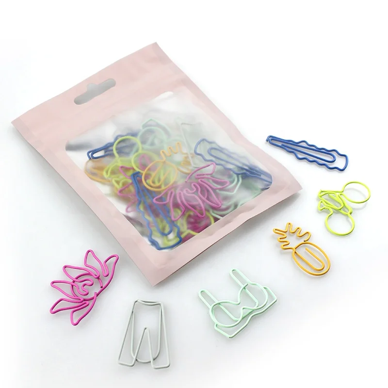 Office supplies paper clips creative metal paper clip 30pcs pocket multi - Style Cartoon shaped paper clips