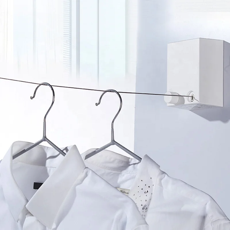 Invisible Retractable Telescopic Stainless String Clothesline