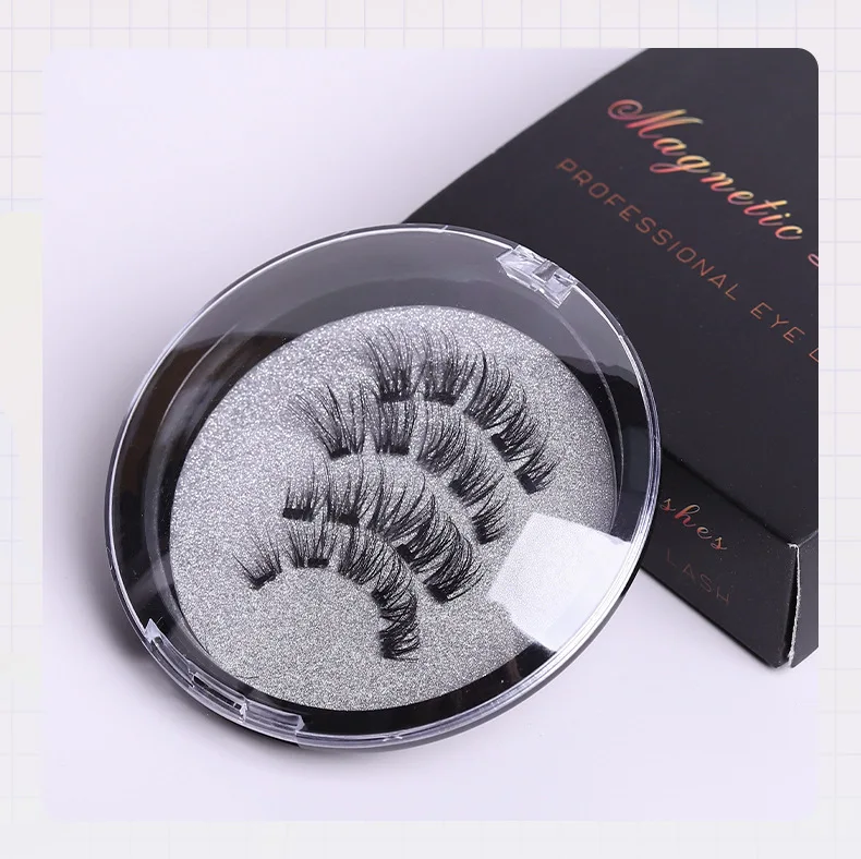 Custom Private Label Quantum Magnetic Eyelashes Reuse Magnetic Eyelashes False Eyelash Sets with Applicator