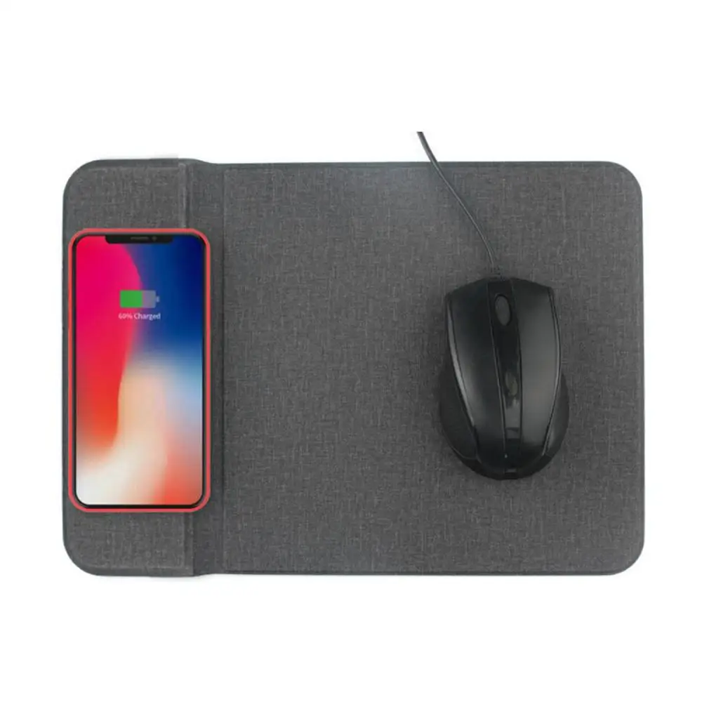 WELUV 2 in 1 Mouse Pad Wireless Charger 10W Fast Charging QI standard Customized Logo Service For universal Phone