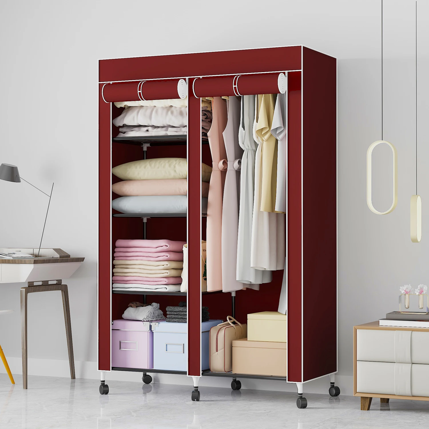 Hot sale No-woven Fabric wardrobe combination wardrobe bedroom Funiture Wardrobes Organizer