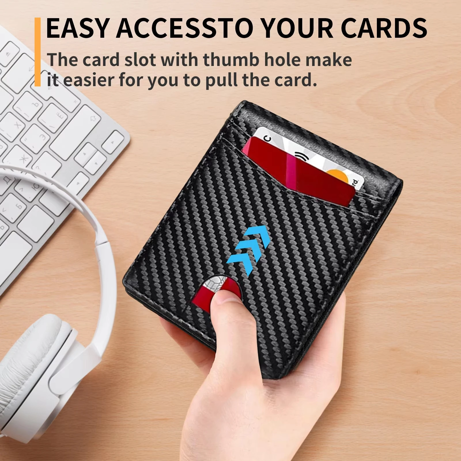 Vintage Crazy Horse Classic Brown Leather Wallet RFID Blocking Custom Slim Credit Card Holder Wallet For Man