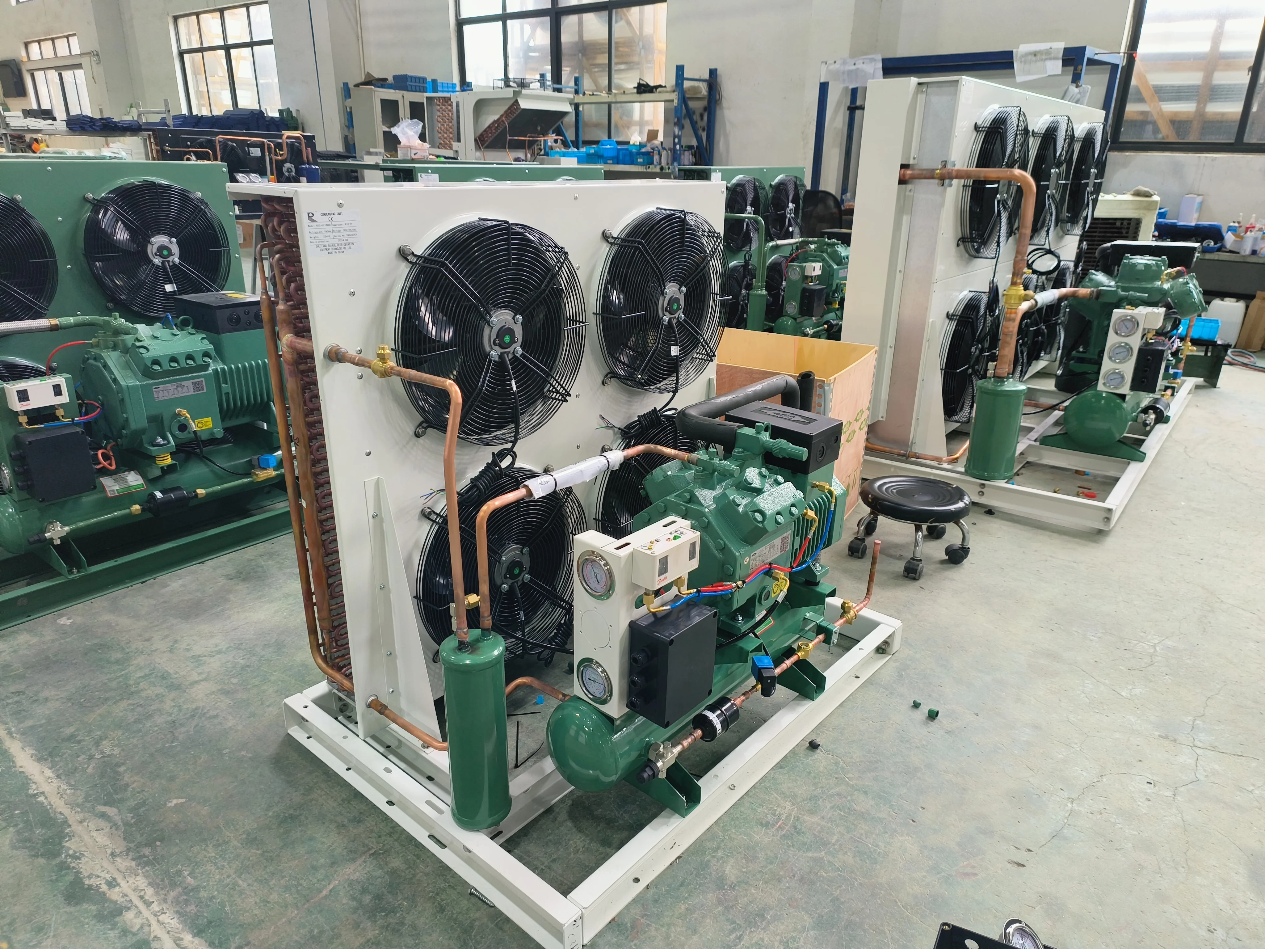 RuiXue Factory Custom Monoblock Evaporator Condensing Unit Multi Compressor Air-cooled Freezer Condenser Unit