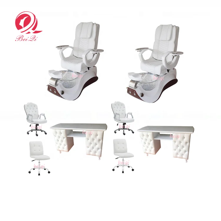 Spa salon no plumbing high back red velvet massage pedicure chair luxury