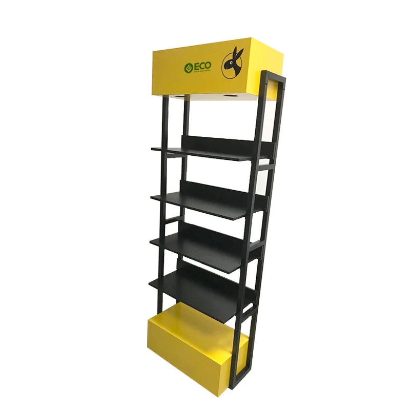 ECO Customized 4 Lays metal wire potato chips display rackchewing gum chocolate bar display stand