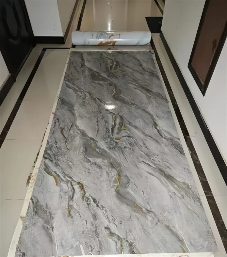 high glossy peel and stick wall covering ceiling wallpaper home decor foam Self Adhesive Wallpaper marble design Tile decal