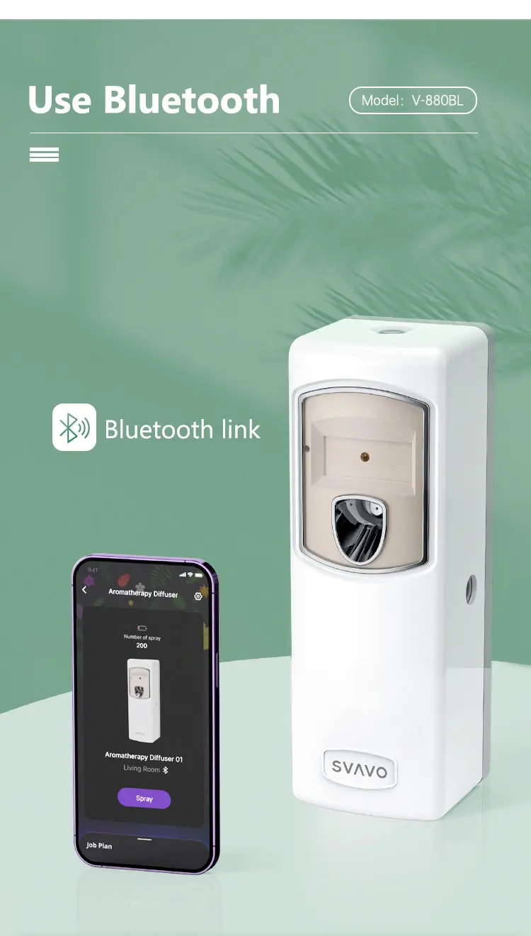 Cheap price Commercial wall mounted battery operated Automatic air freshener Perfume Spray Aerosol Dispenser with BT control