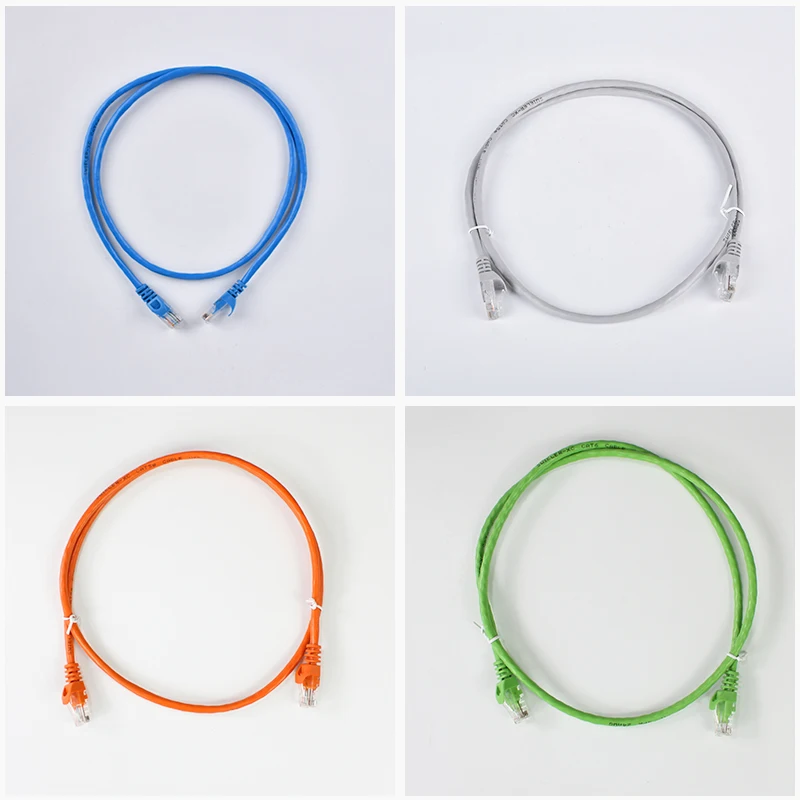 Cat5e UTP Patch Cord 26AWG BC Stranded OFC Copper RJ45 8P8C 100Mbps High Speed Network Patch Cable 1M Grey PVC