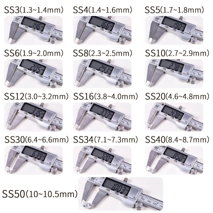 wholesale 1400pcs SS2-34 Mix AB Color Diamond Crystal Flatback Glass Rhinestones Gems For DIY Nail Art Decoration Garments Shoes