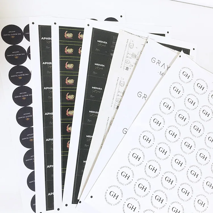 Luxury Custom Brand Gold Logo Handbag Packaging Adhesive Sticker Label Roll