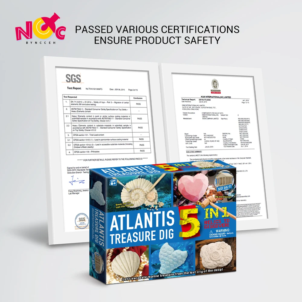 Game Kid Other Toys Boys Games Stem Toys Educational Kits Atlantis Treasure Dig Children Excavation Kits Teaching Color Box Clay