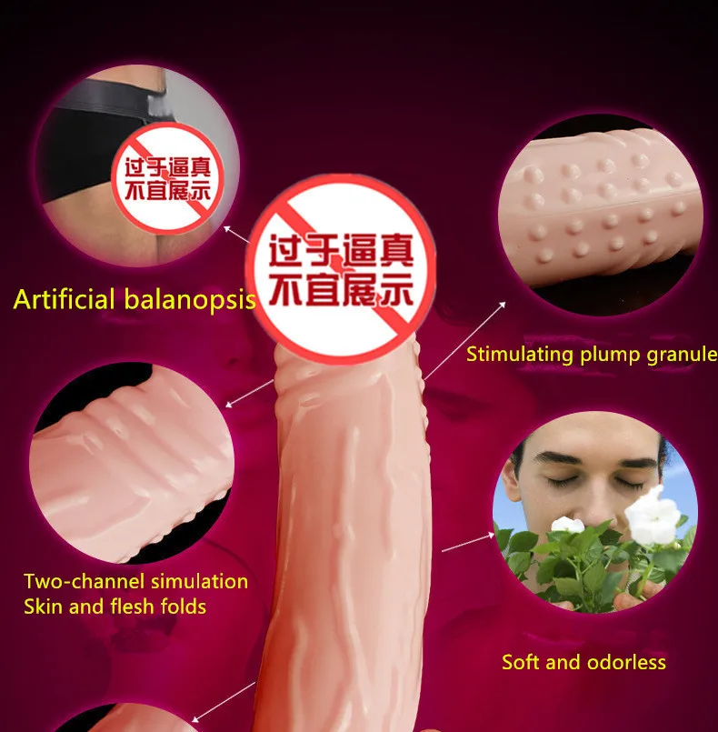 Male penis double open crystal set lengthened set lock fine coarse set big Wolf braces sex toy