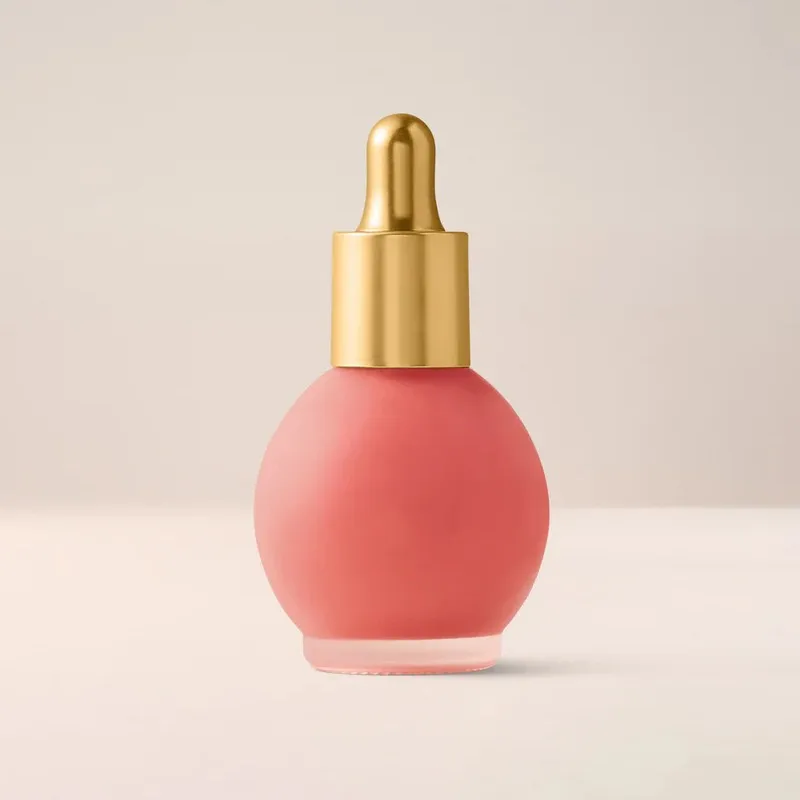 Индивидуальная этикетка, индивидуальные цветные капли, сыворотка, румяна, шарик, жидкие румяна, высокое качество, пигмент, одиночная грубая портативная Кисть для макияжа, Соло