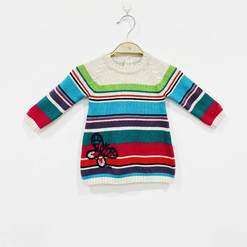 Children Wholesale Knitted Cardigan Cotton Girls Spring and Autumn Sweater