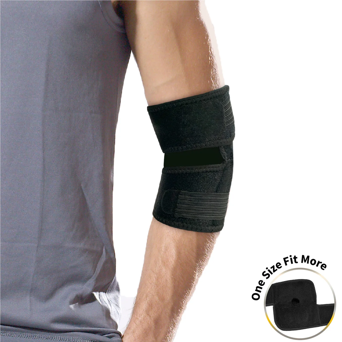 Wholesale High Quality Comfortable Elastic Arm Protector Brace Knitted Elbow Support Compression Elbow Sleeves With Strap