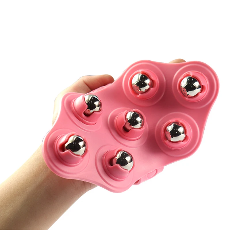 Roller Ball Body Massage Glove Anti Cellulite Muscle Pain Relief Massager Neck Back Shoulder Leg Massage Stovepipe Meridian Brus