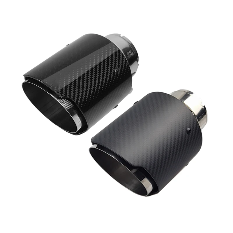  Custom Universal Straight Edge high quality Carbon Fiber Exhaust Muffler