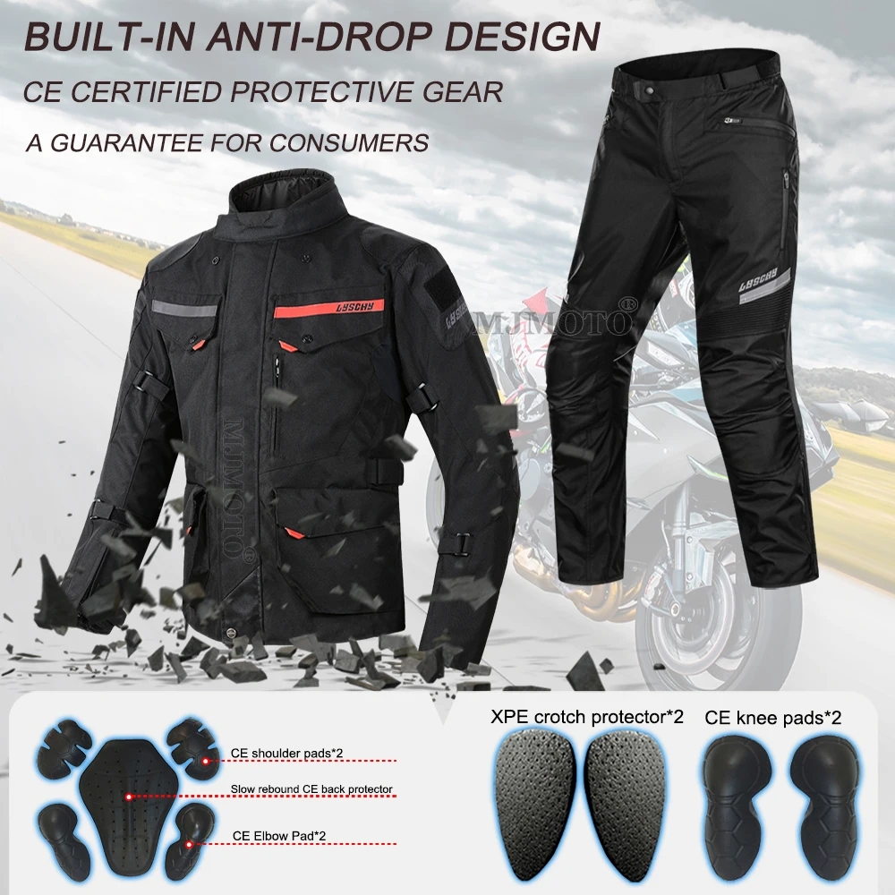 Brand New Motorcycle Pants For Man Waterproof Motocross Racing Pants Motorcycle Riding Protective Trousers Pantalon 4 Season