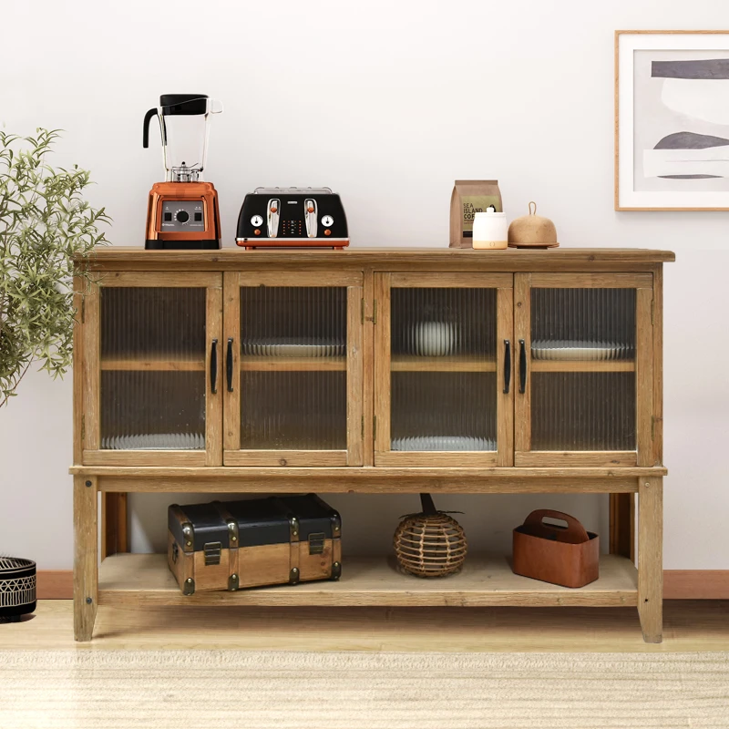 INNOVA Natural Durable Eco-Friendly Artistic wooden storage Buffet Sideboards cabinets furniture for dining room