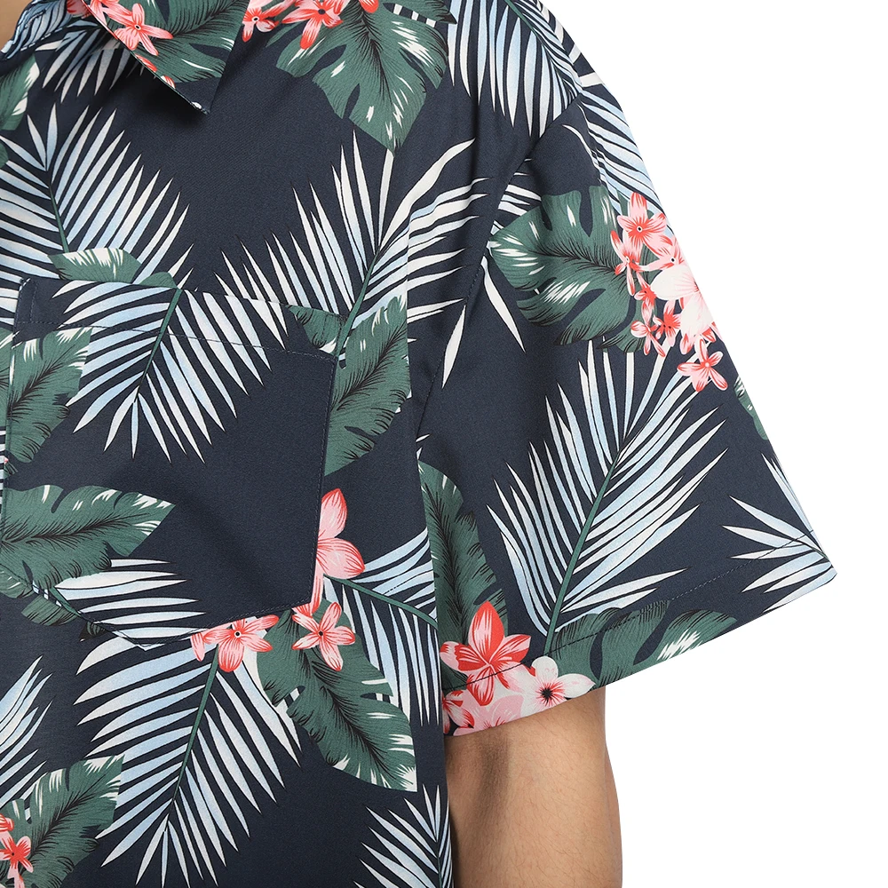  Китайские производители модная дизайнерская мужская рубашка из полиэстера с принтом гавайская одежда