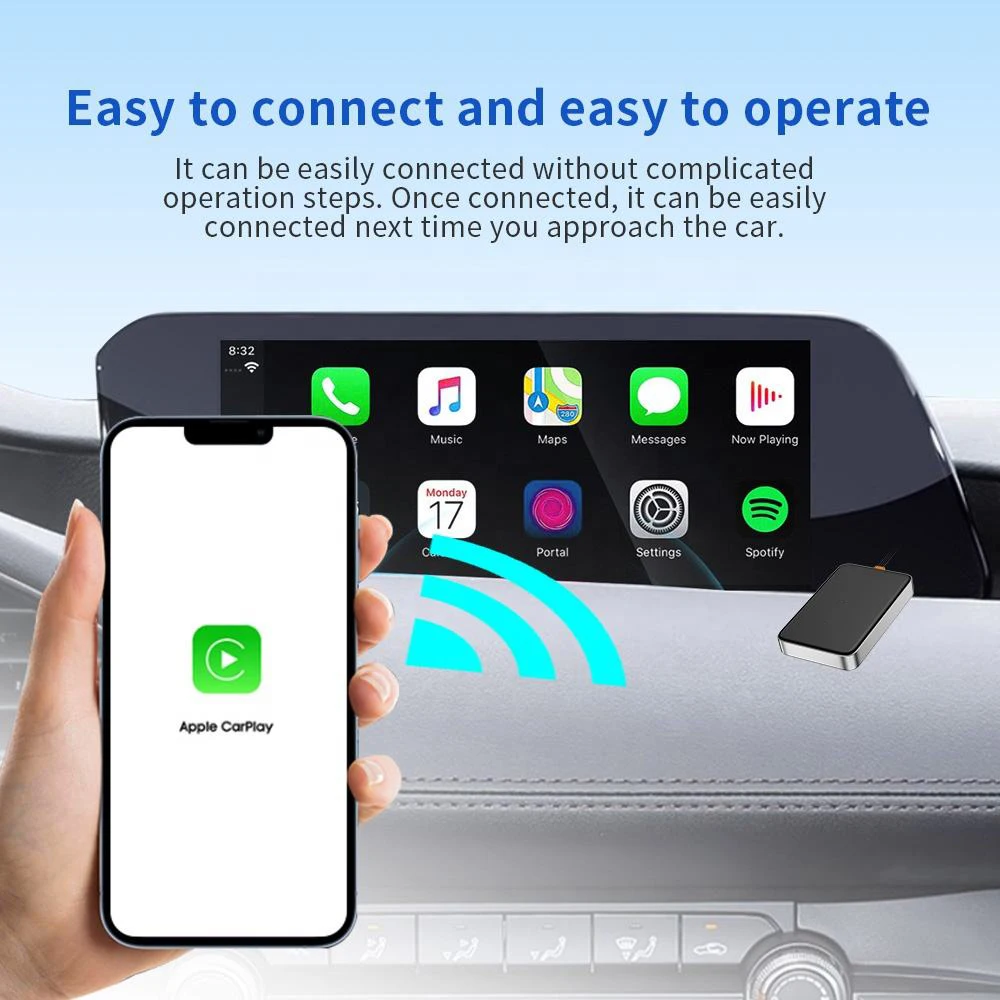 High quality 2 in 1 Mini Wireless CarPlay Adapter Auto Carplay Adapter Wireless For IOS and OS system